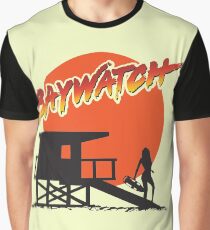 Baywatch Post Guard logo Graphic T-Shirt
