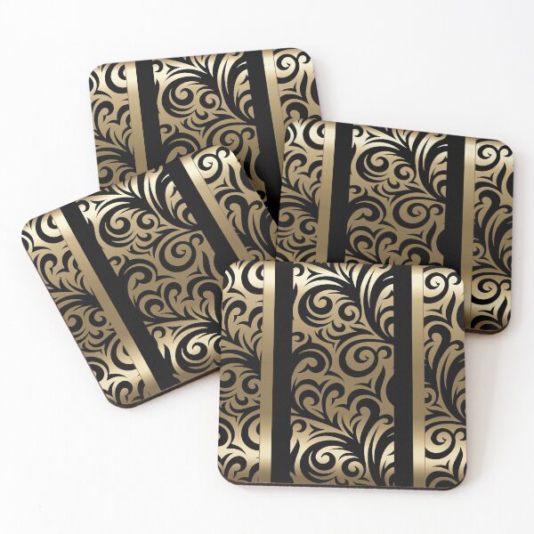 Item preview, Gold and Black Swirls designed and sold by DonnaSiggy.