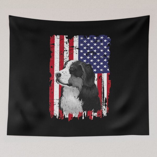 Item preview, Dogs 365 Distress American Flag Bernese Mountain Dog USA designed and sold by HardiKel.