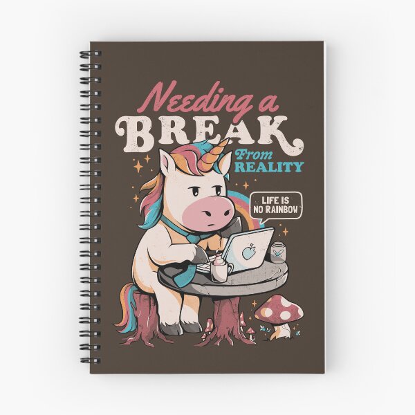 Item preview, Needing a Break From Reality - Funny Unicorn Sarcasm Rainbow Gift designed and sold by EduEly.