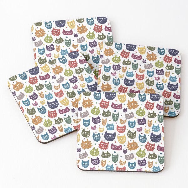 Item preview, Colorful Cat Heads designed and sold by J C Phillipps Design.