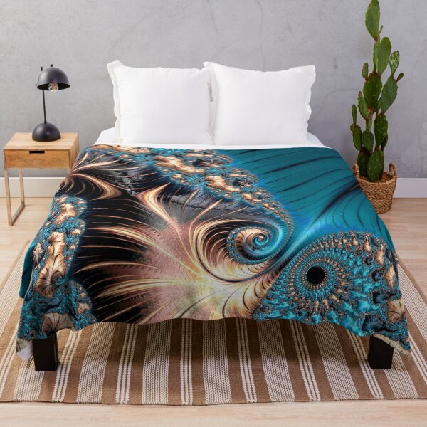 Item preview, Elegant Copper and Teal Fractal Eight designed and sold by Elisabeth Lucas.