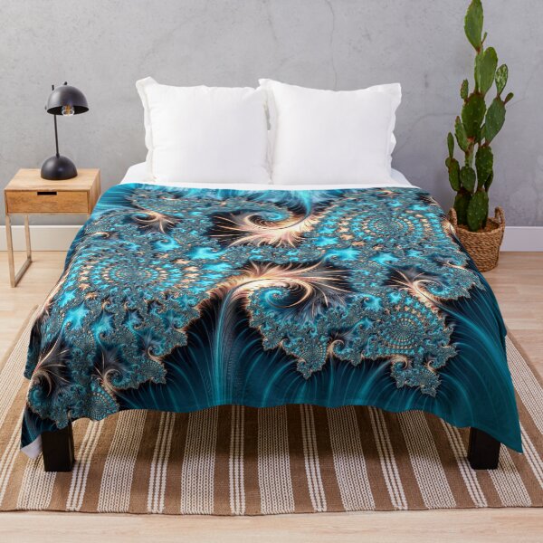 Item preview, Elegant Copper and Teal Fractal Seven designed and sold by Elisabeth Lucas.