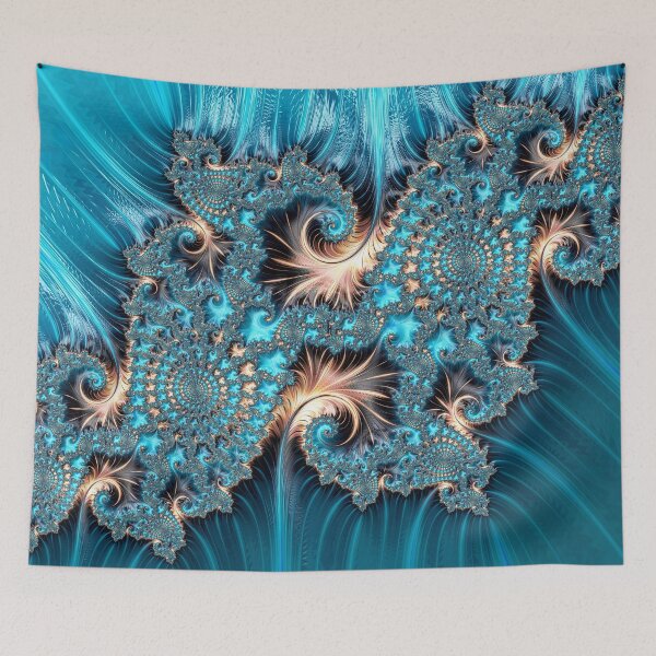 Item preview, Elegant Copper and Teal Fractal Seven designed and sold by Elisabeth Lucas.