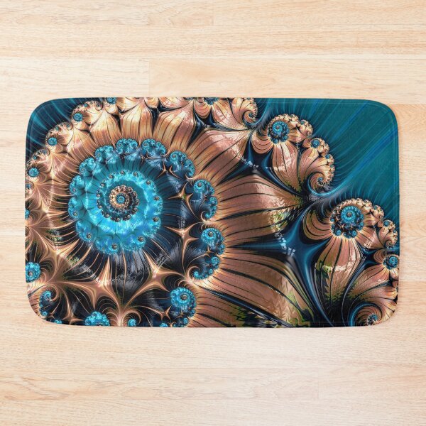 Item preview, Elegant Copper and Teal Fractal Ten designed and sold by Elisabeth Lucas.