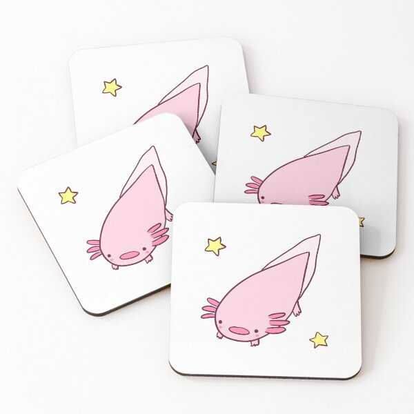 Item preview, Cute happy axolotl with stars designed and sold by Mayarart.