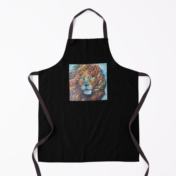 Item preview, Lion Pop Art Style Pixels Bricks Animal designed and sold by MariDaniArt.