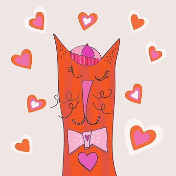 Artwork thumbnail, Happy Cat in Cap by joanherlinger