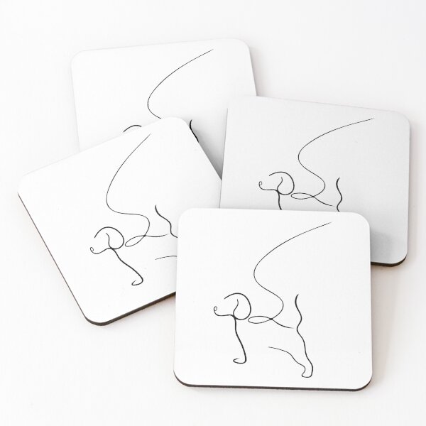 Item preview, Dog on a Leash Line Art - Minimalist designed and sold by Zcared.