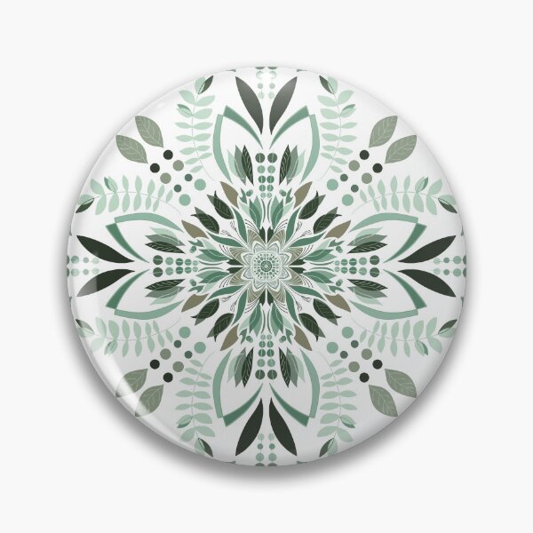Item preview, Mint Symmetrical Mandala designed and sold by WalkSimplyArt.
