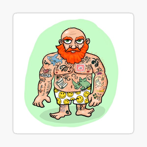 The Tattooed Gentleman Sticker