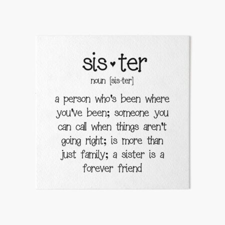 Sister Art Board Print