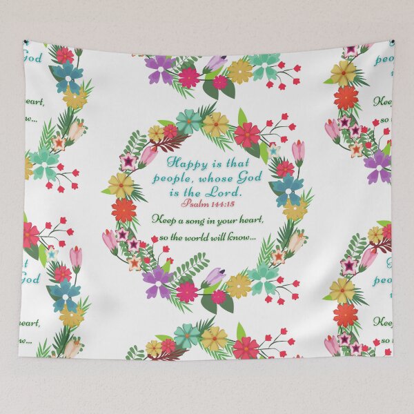 Item preview, Psalm 144:15 -  Happy is that people, whose God is the Lord.  designed and sold by FlutterByH.