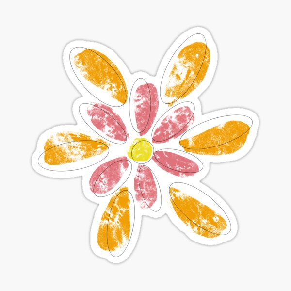 Single Summer Stamp Flower Sticker