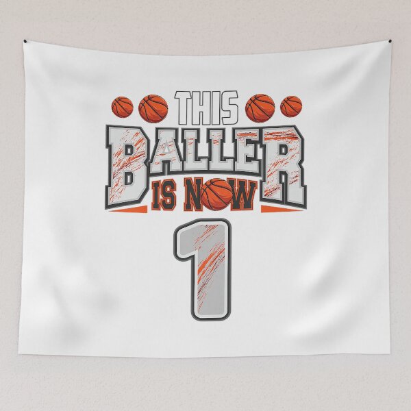 Item preview, Baller Is Now 1 Kids Basketball Player 1 Years Old Basketball 1st Birthday designed and sold by PameGraha.