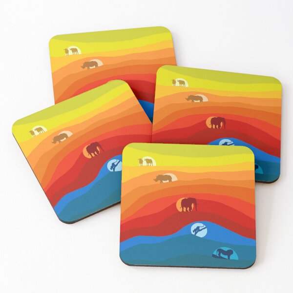 Item preview, Los 5 grandes atardeceres africanos designed and sold by DitDot-Art.