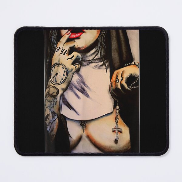 Item preview, Sexy Nun Tattooed Cross Naked Nun Sexy Unholy nun Gothic Pagan Occult  designed and sold by Reign Of Darkness.