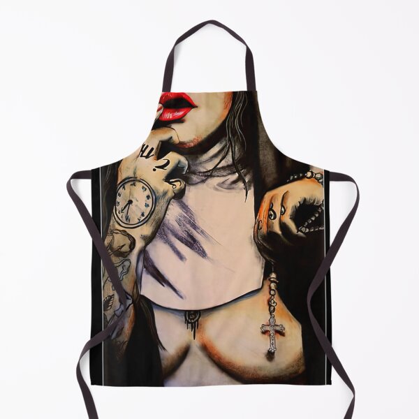 Item preview, Sexy Nun Tattooed Cross Naked Nun Sexy Unholy nun Gothic Pagan Occult designed and sold by Reign Of Darkness.