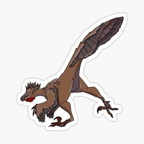 Item preview, velociraptor dinosaur sticker designed and sold by FireLily08.