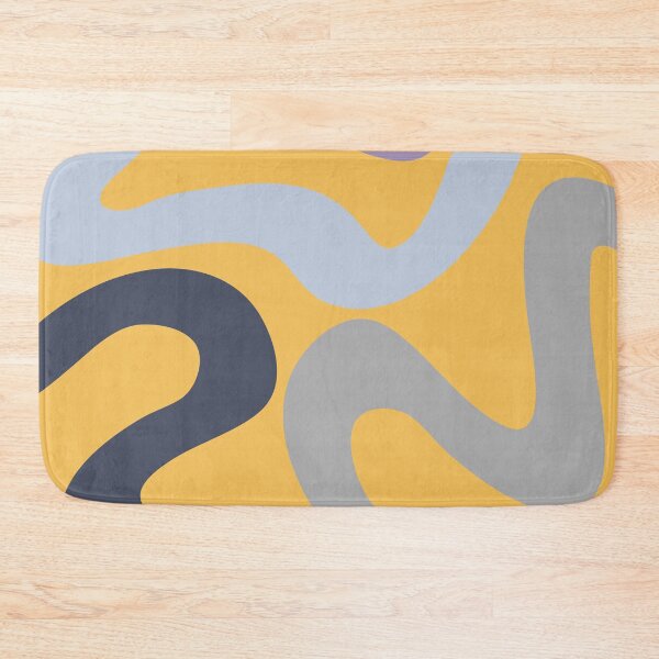 Item preview, Colorful abstract waves - yellow, blue, grey, navy blue, purple designed and sold by BattaAnastasia.