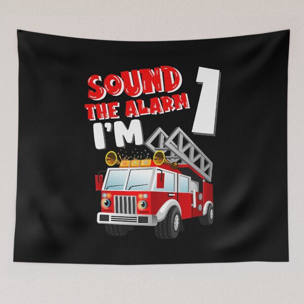 Item preview, Sound The Alarm Im 1 Fire Truck 1 Year Old Firefighter 1st Birthday Gift designed and sold by PameGraha.