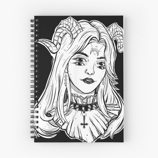 Item preview, Lilith Girl Gothic four eyes horned Witchcraft Black Magic Craft Witch Inverted cross Girl designed and sold by Reign Of Darkness.