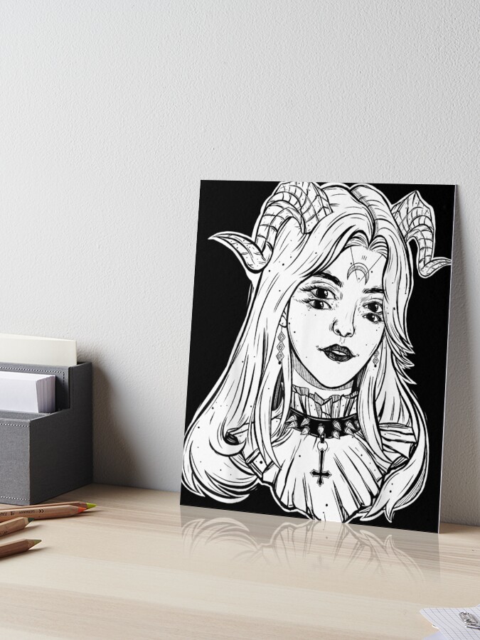 Lilith Girl Gothic four eyes horned Witchcraft Black Magic