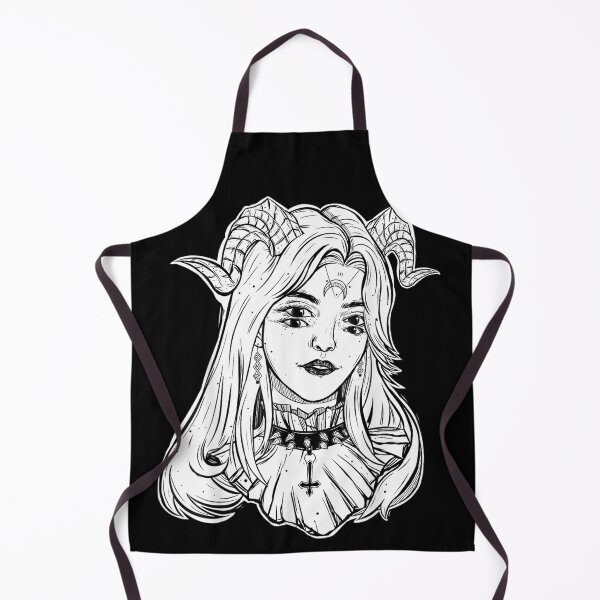 Item preview, Lilith Girl Gothic four eyes horned Witchcraft Black Magic Craft Witch Inverted cross Girl designed and sold by Reign Of Darkness.