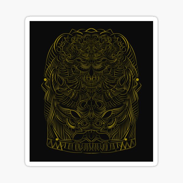 Abstract Buffalo, dragon Sticker