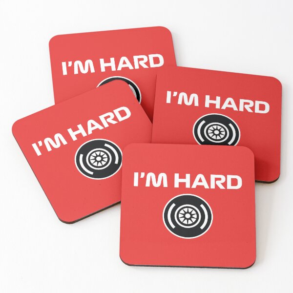 Item preview, Funny Design I'm Hard (Hard Tyre Design - White/Red BG) designed and sold by FilipeFerreira.
