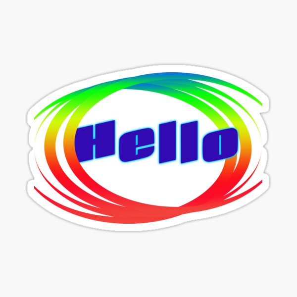 Item preview, Address Hello in color circles designed and sold by Bigrow.