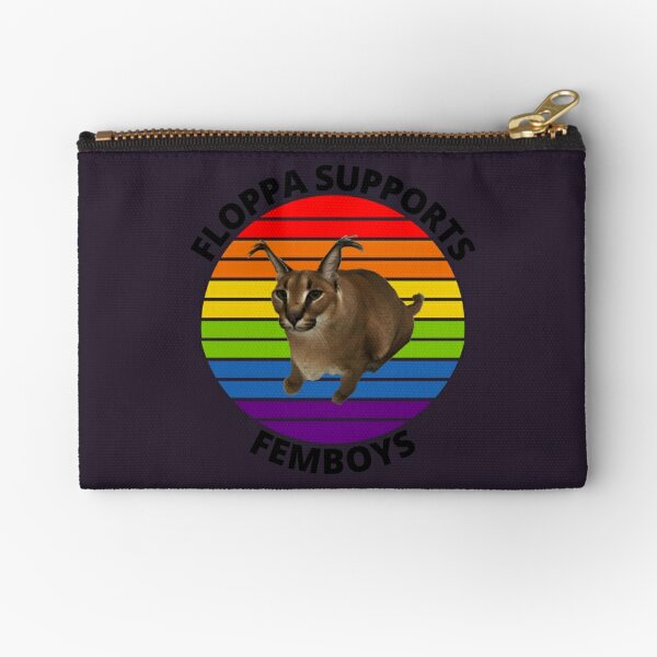 Big Floppa Meme Cute Caracal Cat Zip Pouch by Zeyneb EwaMa - Pixels