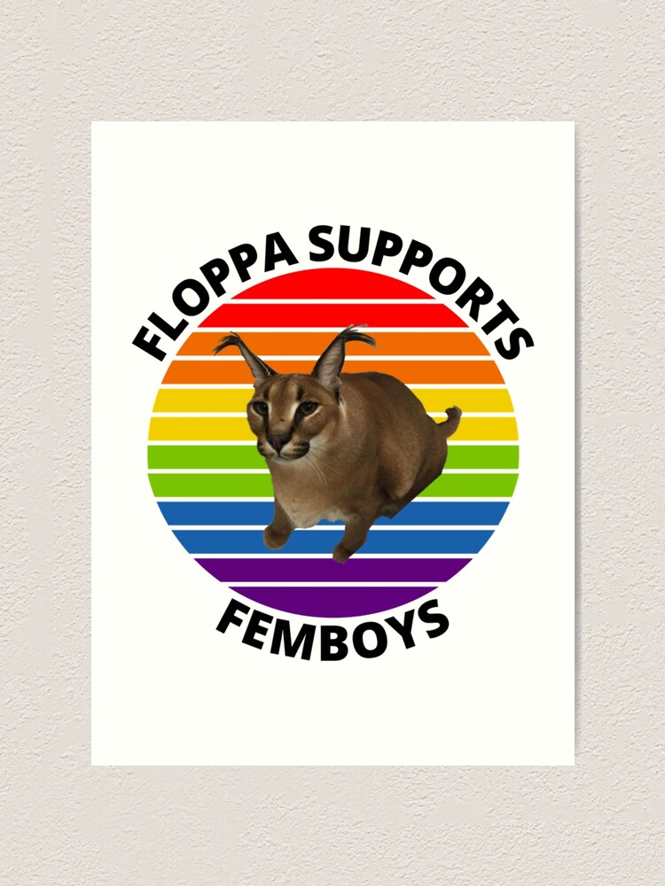 Drunk Floppa Meme Caracal Cat | Art Print