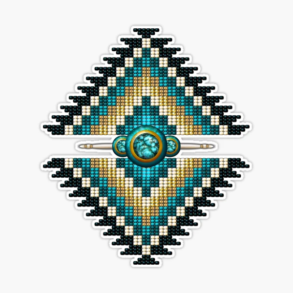 native-american-beadwork-10-sticker-for-sale-by-ricky-barnes-redbubble