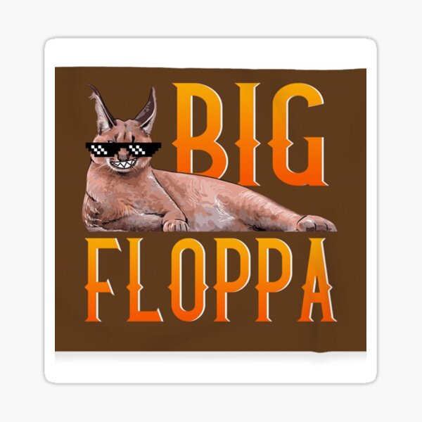 Big Floppa Meme Cat Caracal T-Shirt, Cool Funny Cats Caracals Glasses Gift,  Wild Animals Lover Birthday Christmas Presen