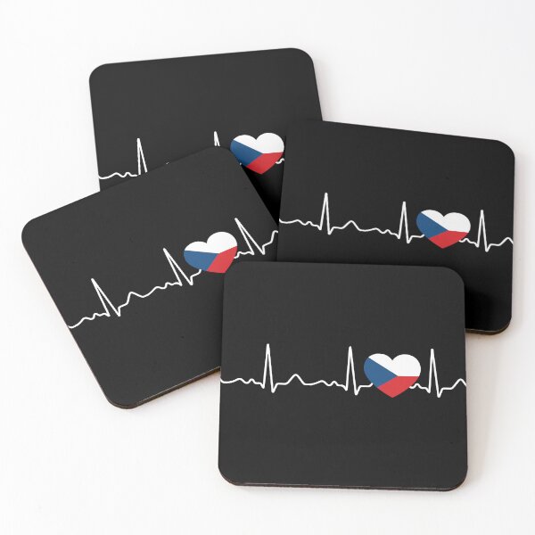 Item preview, Czech Republic - heartbeat, pulse, heart line, ecg designed and sold by Mohja-Design.
