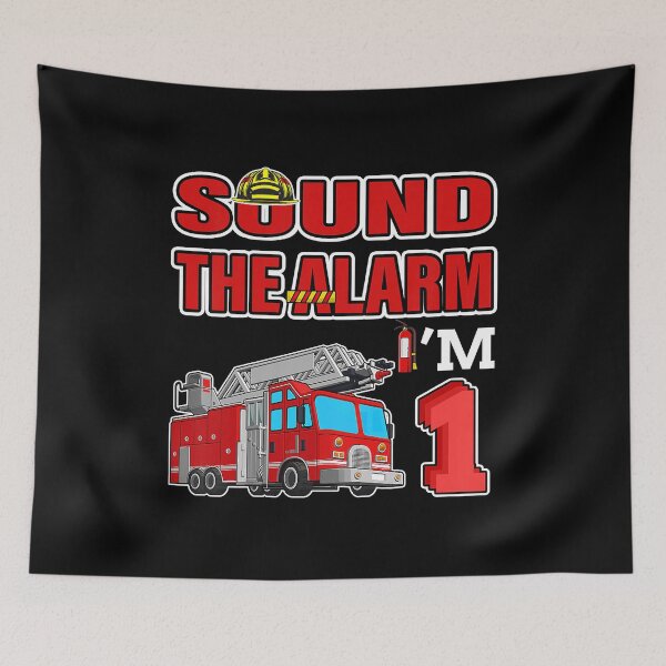 Item preview, Sound The Alarm Im 1 Fire Truck 1 Year Old Firefighter 1st Birthday Gift designed and sold by PameGraha.