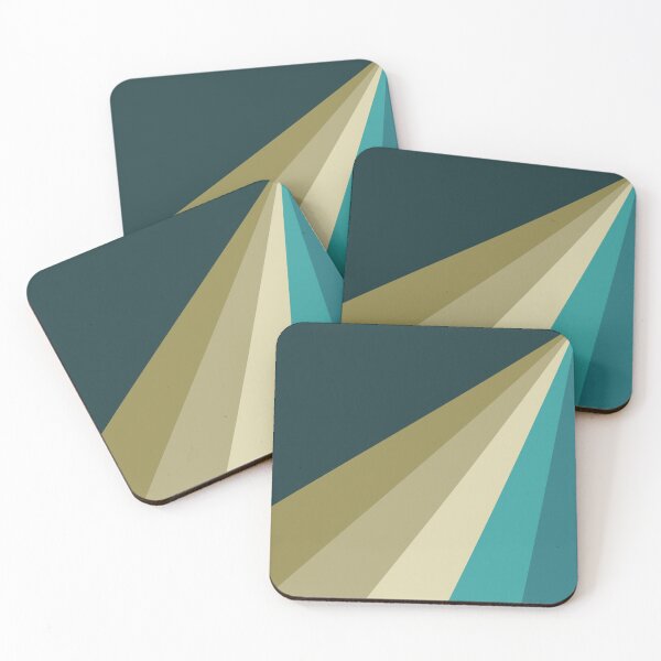 Item preview, Green and blue diagonal retro stripes designed and sold by BattaAnastasia.