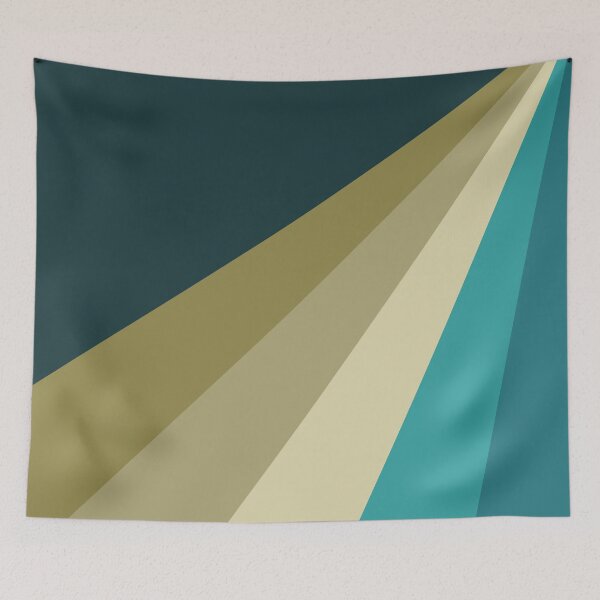Item preview, Green and blue diagonal retro stripes designed and sold by BattaAnastasia.