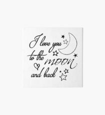 Love You to the Moon Art Board