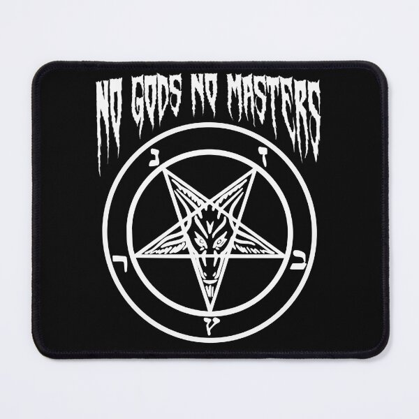 Item preview, No Gods No Masters Baphomet Goat Head Inverted Pentagram Occult Satanic Logo Baphomet Occult Sigil designed and sold by Reign Of Darkness.