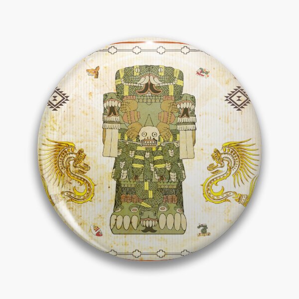 Item preview, Aztec Goddess Coatlicue Mother of the Gods on Amate Paper designed and sold by Aztectees.