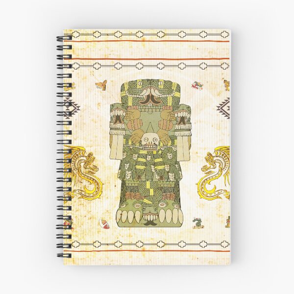 Item preview, Aztec Goddess Coatlicue Mother of the Gods on Amate Paper designed and sold by Aztectees.