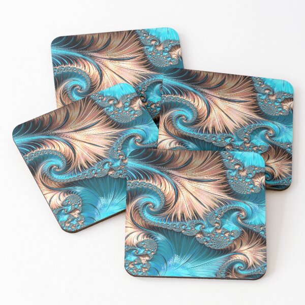 Item preview, Elegant Copper and Teal Fractal Eighteen designed and sold by Elisabeth Lucas.