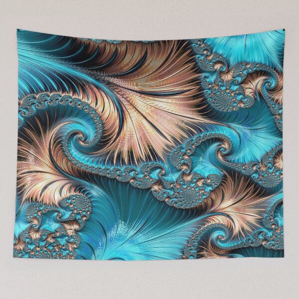 Item preview, Elegant Copper and Teal Fractal Eighteen designed and sold by Elisabeth Lucas.