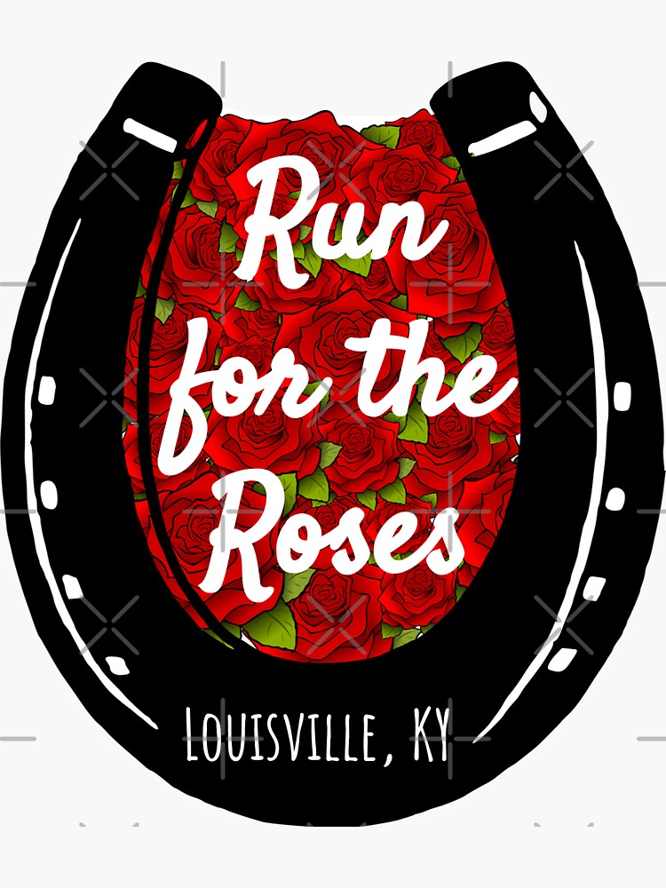 "Run for the Roses" Sticker for Sale by kateweav Redbubble