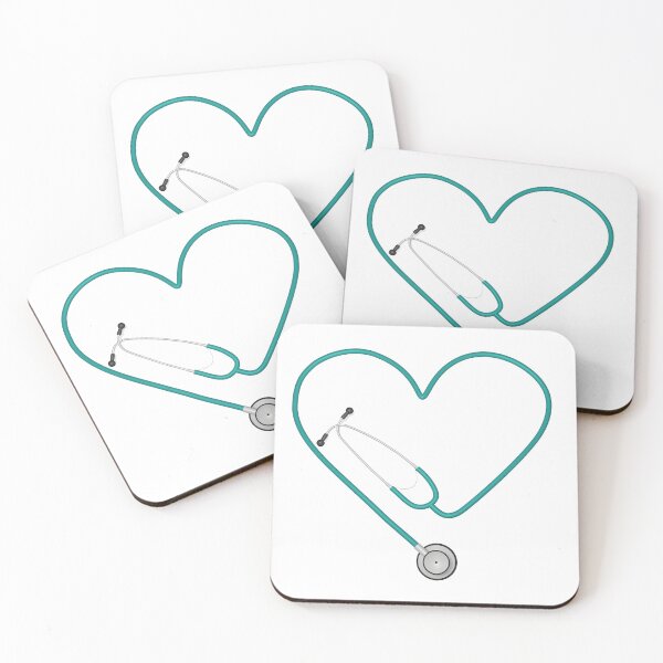 Item preview, Mint Heart Stethoscope designed and sold by King of Colored Stickers.