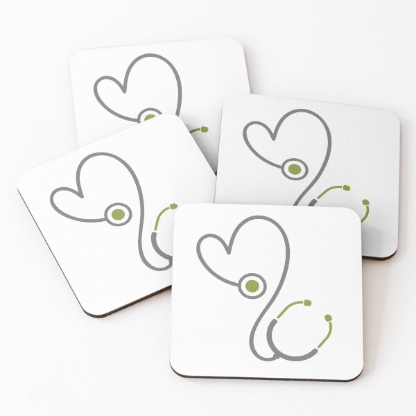 Item preview, Mint Heart Stethoscope  designed and sold by King of Colored Stickers.