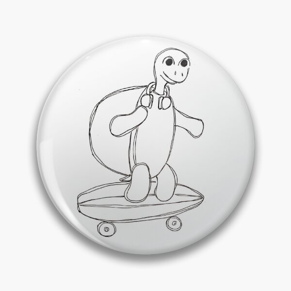 Artikelvorschau, Skizzierte Longboarding-Schildkröte entworfen und verkauft von PeachBabeSuds.