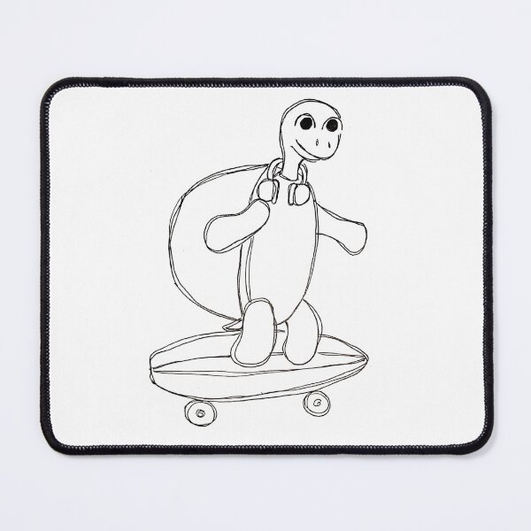 Item preview, Sketched Longboarding Turtle designed and sold by PeachBabeSuds.